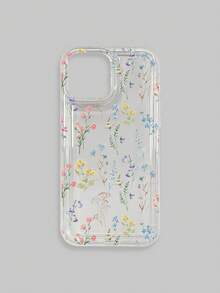 1pc Floral Pattern Transparent Phone Case, Suitable For IPhone 17/17 Air/17 Pro/17 Pro Max And Galaxy Phones, Protective Cover - Multicolor - View 22