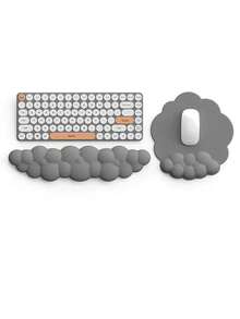 2入組矽膠雲朵設計鼠標墊&腕托