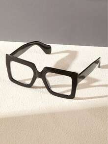 1/4 Peças Óculos Geométricos de Armação Grande e Estilo Casual para Mulheres, Estilo Moderno e Simples, Portáteis, Combinação para Dirigir, Uso Diário e Leitura, Decorativos