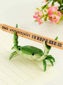 1pc Creative Cute Crab Weightlifting Phone Holder, Minimalist Personalized Desk Decor Accessory, Gift For Pet Lovers