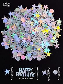 Confetti colorat în formă de stea 15g/30g/50g - Decor de masă pentru petrecere baby shower, petrecere de dezvăluire a sexului, petrecere de prima aniversare, decor pentru camera copiilor | Decorațiuni pentru sărbătorirea La mulți ani - Multicolor - Vizualizare 8