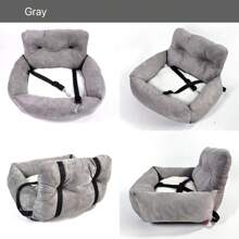 Asiento de coche y cama de viaje para perros pequeños y gatos HazoWill, asiento elevador con base antideslizante y correas ajustables, ligero, plegable, diseño de uso múltiple, elegante, acogedor para viajes por carretera y el hogar