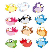 hoojojo 10 Peças de Cartões de Apagamento à Seco Dupla Face, 10 Cores, Cartões Ilustrados em Forma de Pássaro, Cartões DIY Escrevíveis, Ferramentas de Prática de Escrita Manual, Jogos de Soletração, Materiais Didáticos Interativos, Suprimentos de Aprendizagem Montessori, Atividades em Sala de Aula, Aprendizagem em Casa, Papelaria de Volta às Aulas