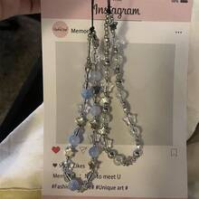 Cell Phone Ins Cell Phone Chain Star Short Diy Lanyard Beaded Ccd Camera Chain Charm Pendant