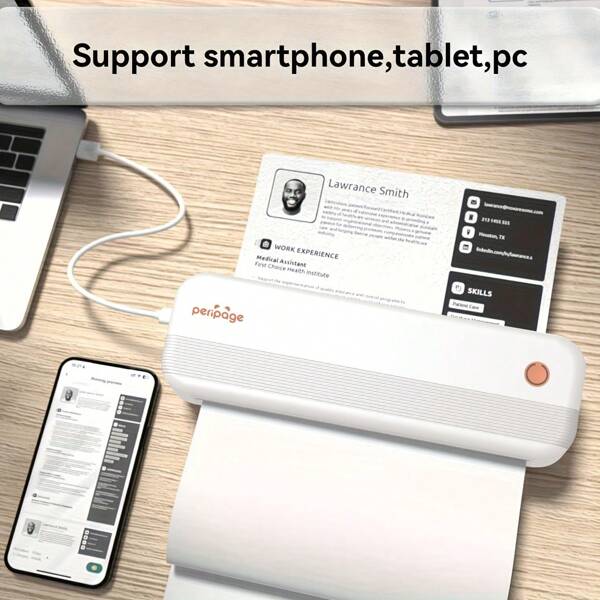 PeriPage 100 hojas de papel térmico de alta calidad tamaño A4 de PeriPage | Secado rápido, impresión de imágenes multiusos | Compatible con impresoras portátiles A40/P80/P40/A4, ideal para tareas escolares, contratos y uso diario en la oficina, útiles escolares, de vuelta a la escuela