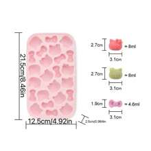 Sanrio 4PCS Sanrio Hello Kitty Covered Silicone Ice Tray - Cute Cartoon Cat And Bow Shaped, Flexible DIY Ice Mold, Suitable For Fun And Creative Snacks, Pink Ice Cubes, Suitable For Festivals And Special Occasions