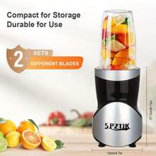 SPZTJK Portable Smoothie Blender & Juicer Combo – 5-Speed Personal Blender For Shakes, Smoothies, And Grinding – ABS Material, 220V, Ideal Kitchen Gift For Healthy Recipes, Family, And Friends, Kitchen Appliance | Glossy Finish | Abs Plastic Body, Blenders For Kitchen
