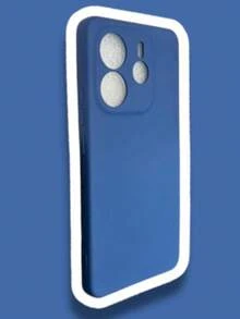 Redmi Note 14 4G / 5G Case - Silicone With Velvet - Navy Blue - View 2