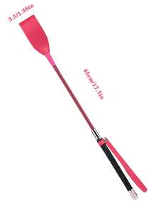 1pc Equestrian Whip Made Of PU Leather, Soft Equestrian Whip, Equestrian Training Aid With Non-Slip Braided Handle And Wrist Ring