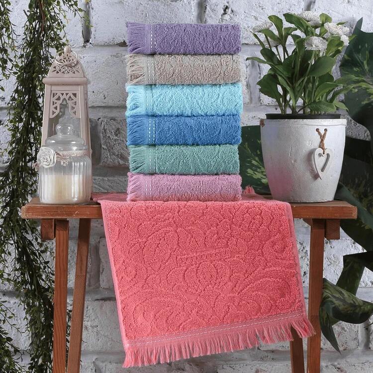 Made In Turkey - Damask 6-Pack Hand & Kitchen Towel Set – 30x50 Cm, 100% Turkish Cotton - Multicolor - View 1