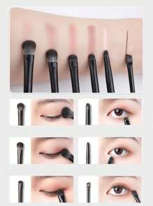 8pcs/Set Soft Bristle Makeup Brushes Set - Eyeshadow Brush, Blending Brush, Crease Brush, Concealer Brush, Angled Liner Brush, Eyebrow Brush, Beauty Makeup Tools
