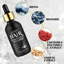 5% Minoxidil Serum, For Men And Women, Serum For Stronger Thicker Longer Hair Help, Natural Facial Hair Treatment For Grooming ThickeningExfoliating Oil