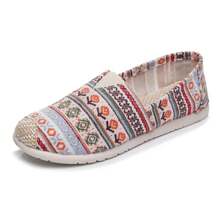 Canvas Flat Bottomed Fisherman Shoes Mesh Fabric Breathable Comfortable Fashionable Printed Upper Casual Board Shoes