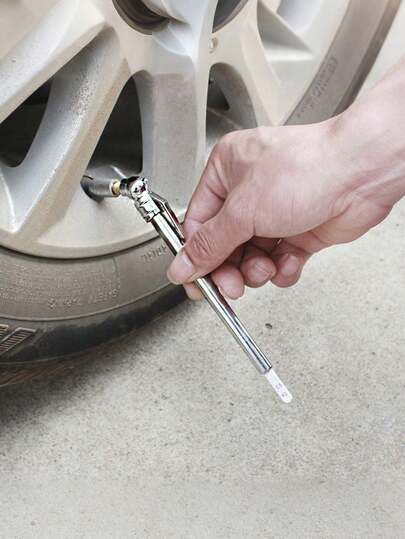 便携式胎压笔 - 准确测量轮胎压力 - 适用于汽车和摩托车车主 - 适合公路旅行和日常使用 - 送给汽车爱好者的绝佳礼物