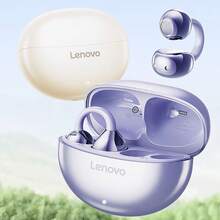 Lenovo 藍牙耳機TA410 運動跑步耳機開放式耳夾 不入耳骨傳導概念藍牙5.4 舒適穩固狂甩不掉 智慧感知通話清晰 月岩白 - 月岩白 - 查看 2