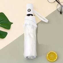 1pc Transparent Folding Umbrella, 8 Ribs, Waterproof & Windproof, Durable & Portable, Manual Open, 210T Nylon, Mature Style, Suitable For Men And Women Summer Cooling,Beach,Travel