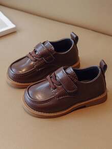 婴儿鞋，男婴学步鞋，秋季软底皮鞋，幼儿正装鞋 - 棕色 - 查看 11