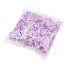 MyAoKuE-Up 50 件心形圆形一次性睫毛胶扇形杯环支架容器纹身颜料睫毛延长工具睫毛用品 - 彩色 - 查看 16