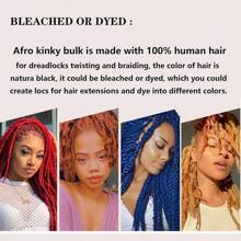 BingShang Extensiones de cabello humano Remy afro rizado y rizado, 100 % cabello humano que aporta volumen y longitud, extensiones de crochet para trenzas y rastas, 1 pieza de 25 cm, color negro n.° 27, n.° 4, n.° 99j, n.° 33, peinados protectores, peinado texturizado, cabello de alta calidad.
