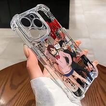 Funda de Teléfono Anime New Dandadan Compatible con 17 16/15/14/13/12/11 Pro/X/XR/XS/8/Plus, Funda Transparente Suave a Prueba de Golpes - Colores mixtos - Ver 4