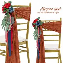 1 Stück Stuhlschleife aus Käsestoff, Hochzeit Gang Dekoration Stuhlband, geeignet für Hochzeit Party Veranstaltungen Stuhl Dekoration