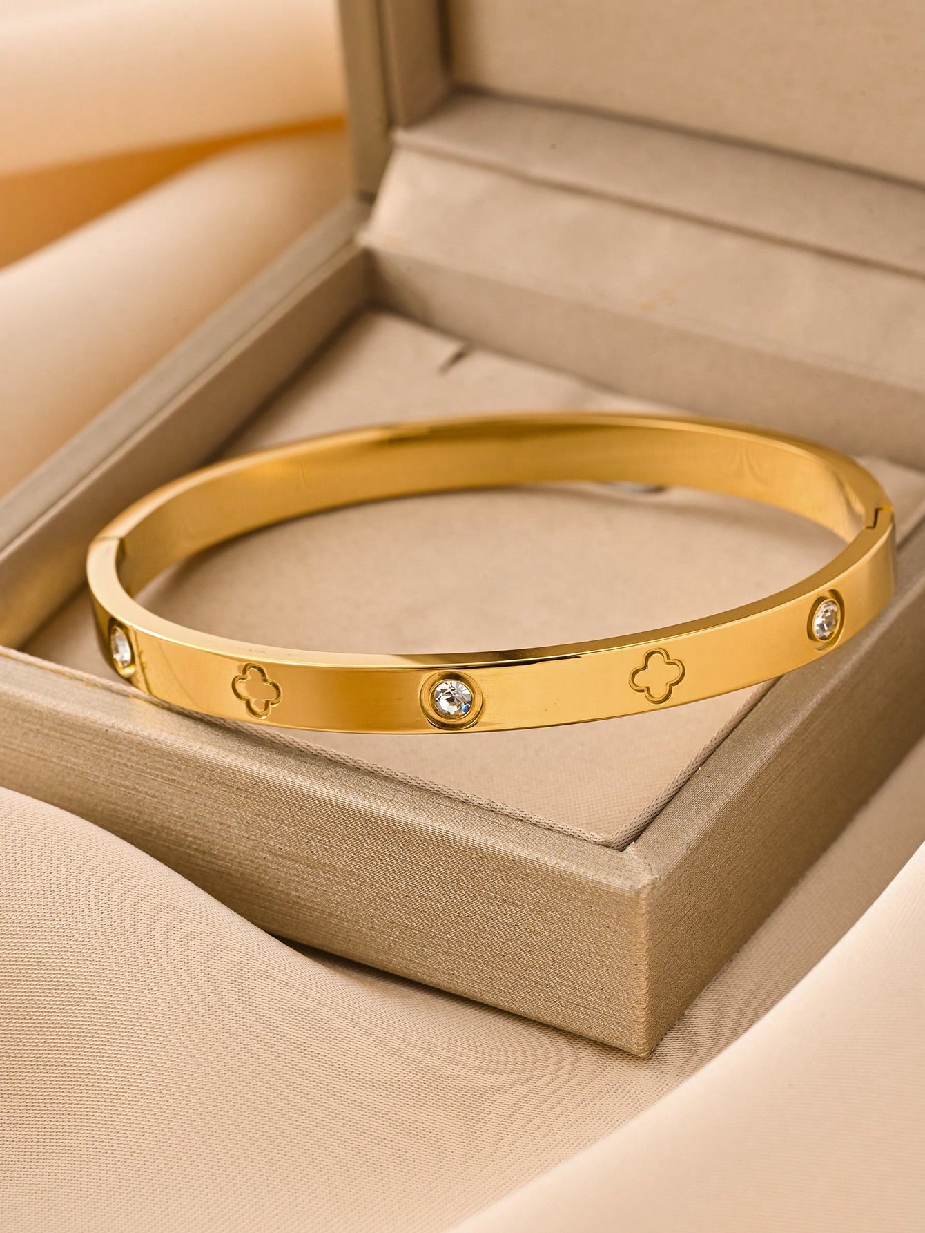 4 قطع/3 قطع/1 قطعة سوار مطلي بالذهب عيار 18 قيراط،...