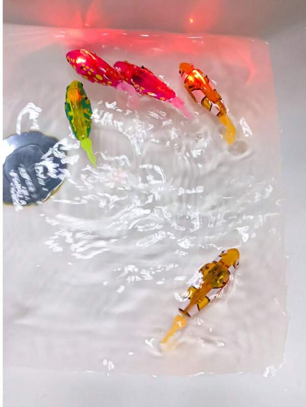 Electric Simulation Interactive Cat Toy, Fish Swimming Motion Sensor, Glowing Light, Battery Included