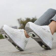Unisex Figure Skates And Roller Skates Shoes With Low Cut, Outdoor Sports With Wheels