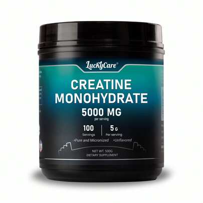 Luckycare Creatine Monohydrate Fit For Women/Man- 5000 Mg Pure Micronized Creatine– 100% Pure, Vegan, Gluten-Free – Daily Workout Supplement For Men & Women – Support Strength, Recovery, And Clean Muscle Growth, Made IN USA