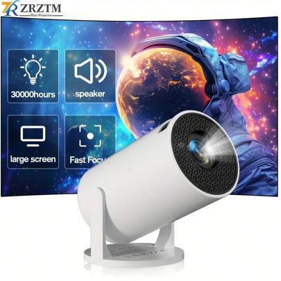 1080P Full HD Projecteur Portable Professionnel WiFi, Projecteur Cinéma Maison & Extérieur, Compatible HDTV, Cadeau de Noël, Halloween, Fêtes, Haut-Parleur Intégré