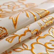 Rectangular&Circular Tablecloths With Hot Stamping Pattern Design, Oil Resistant, Easter Decoration, Party Tablecloths, Kitchen Accessories, Room&Outdoor Decoration, Perfect Gifts For Friends' Housewarming And Holidays - Khăn trải bàn tròn vàng đường kính 150 cm - Xem 3