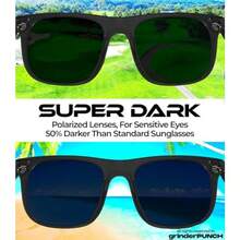 Mens Oversized Sunglasses XL Big Head Fit Extra Wide Frame Sunglasses For Men Big Heads XXL Large Wide Shades - BlackPolarizedSuperdarkLens/GlossyFrame - View 4