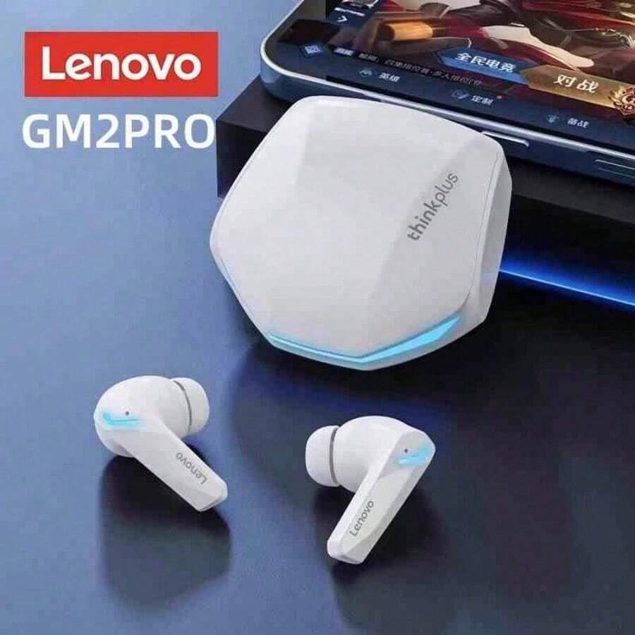 Lenovo 联想 GM2 Pro 5.3 耳机蓝牙无线耳塞低延迟带麦克风耳机高清通话双模游戏耳机中文包装 - 白色 - 查看 1
