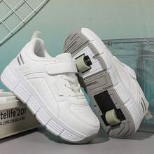 Unisex Figure Skates And Roller Skates Shoes With Low Cut, Outdoor Sports With Wheels