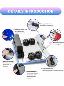 1PC 45-stopniowe narzędzie do fazowania szlifierki kątowej ze stali nierdzewnej, uchwyt szlifierki kątowej, specjalny uchwyt tnący. Uchwyt mocujący do szlifowania kątowego, przenośny przyrząd do fazowania. Nadaje się do mocowania fazowania płytek ceramicznych i szlifierek kątowych do obróbki drewna