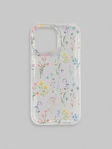 1pc Floral Pattern Transparent Phone Case, Suitable For IPhone 17/17 Air/17 Pro/17 Pro Max And Galaxy Phones, Protective Cover - Multicolor - View 13