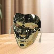 Steampunk Face Coverings Flower Pattern Masquerade Facewear Full Face Covering For Women - vàng - Xem 5