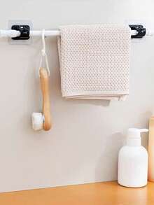 Curtain Rod Hooks, Curtain Rod Clips, Horizontal Bar Curtain Hooks, Retractable Rod Adhesive Hooks, No-Drill Adhesive Mounting Brackets