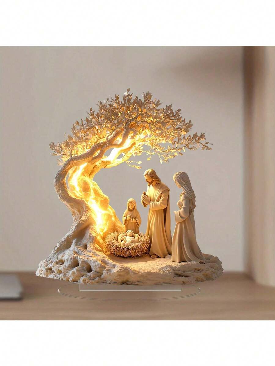 1/2 Pieces Desktop Decoration Set, Home Statue, Tree Of Life 2D Acrylic Summer Desktop Decoration, Room Decoration, Home Decoration, Bedroom Decoration, Summer Wall Decoration Pendant Suitable For Mother's Day, Father's Day Graduation Gift Thickness Of 0.2cm,Outdoor Decor,