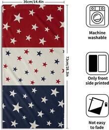 MEIJUANAABlue Red White Patriotic 4th Of July Hand Towels Bathroom Set Of 2 Independence Day Print Holiday Print Decorative Handtowels Soft Absorbent Bath Towel Home Guest Room Hotel Gym Spa - Blue Star - View 10