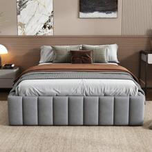 Bed Frames - Gray + Velvet + 140cm*200cm - View 2