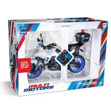 Motors Police Toy Motorcycle 27cm - Roma Toys - Blue - View 2