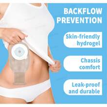 30* Bolsa Drenaje Ostomia 15-76mm Recortable Bolsa de Colostomia - Gris Claro - Ver 3