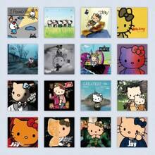 Sanrio Sanrio KT Cat Album Cover Creative Stickers For Phone, Student Notebook, DIY, Tablet, Decorative Stickers, Ins Style, School Supplies, Back To School