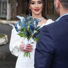 1pc Artificial Rustic Thistle Bouquet Artificial Thistle Bouquet,Autumn And Halloween Decorate Artificial Flowers For Living Room, Dining Table And Balcony Artificial Spray Geranium Plant Rustic Thistle Faux Sea Holly, Perfect For Wedding Party Home Office Decor Plant