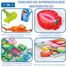 ANTSAY Juguetes educativos para niños, bloques de construcción de ensamblaje digital, iluminación, educación temprana, rompecabezas, pesca magnética, tablero logarítmico - fruta - Ver 5
