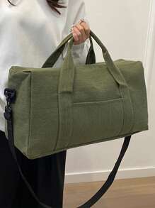 1pc Men's Tote Bag, Large Capacity Shoulder Bag, Suitable For Short Trips And Business Travel Holiday Essentials