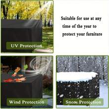 1pc Oxford Cloth Furniture Cover, Durable, Waterproof, Suitable For Outdoor Patio And Indoor Furniture To Keep Dust-Free And Tidy