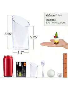 10 buc/20 buc/30 buc/40 buc/50 buc cupe rotunde înclinate pentru mousse, cupe transparente pentru budincă, recipient alimentar pentru petreceri și nunți, mini cupe pentru aperitive cu deserturi pentru restaurant, potrivite pentru petreceri, nunți, catering, înghețată, budincă de lapte cu fructe și recipient alimentar, rechizite de bucătărie