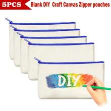 40/20/10/5pcs Set Blank Canvas Tote Bags, Digital Printing Craft DIY Handmade Gift Bag Multipurpose Set, Portable Cosmetic Bag/Toiletry Kit Travel Makeup Set, Express Love & Gratitude Gift Packtravel Essentials For Vacation Summer Holiday Back To School School Stuff Bag For School Travel Bag For Women Makeup Bag For Travel